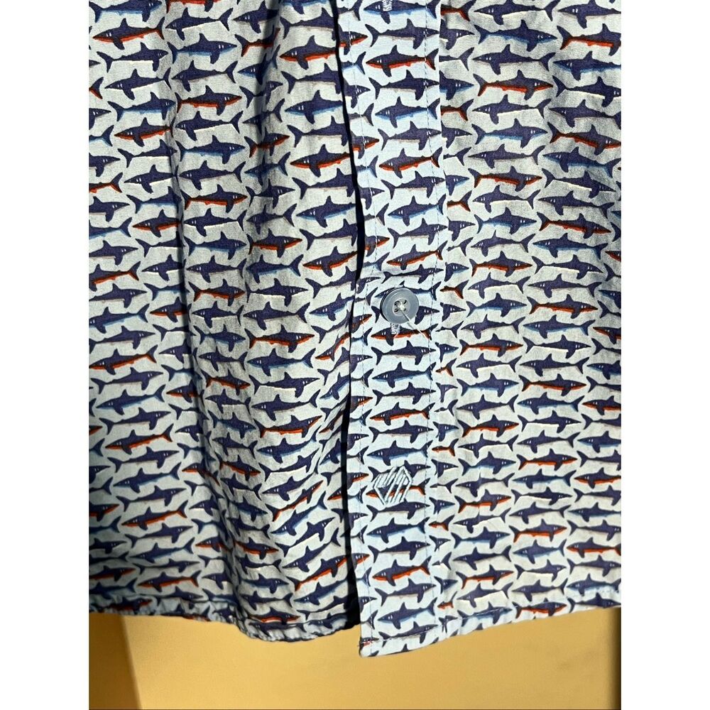 Johnston & Murphy Men’s Shark Short Sleeve Button Down Shirt XL - Picture 2 of 6